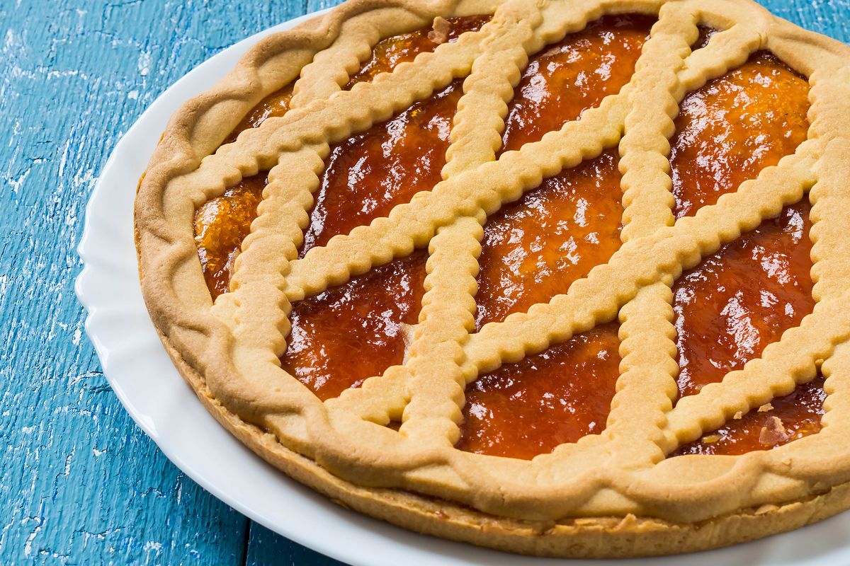 Crostata con farina di riso e marmellata