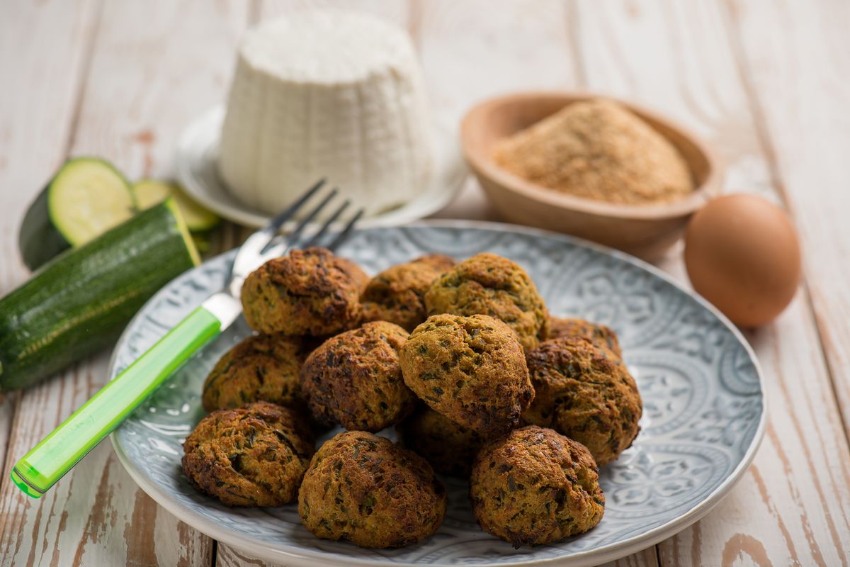 Polpette di zucchine in friggitrice ad aria