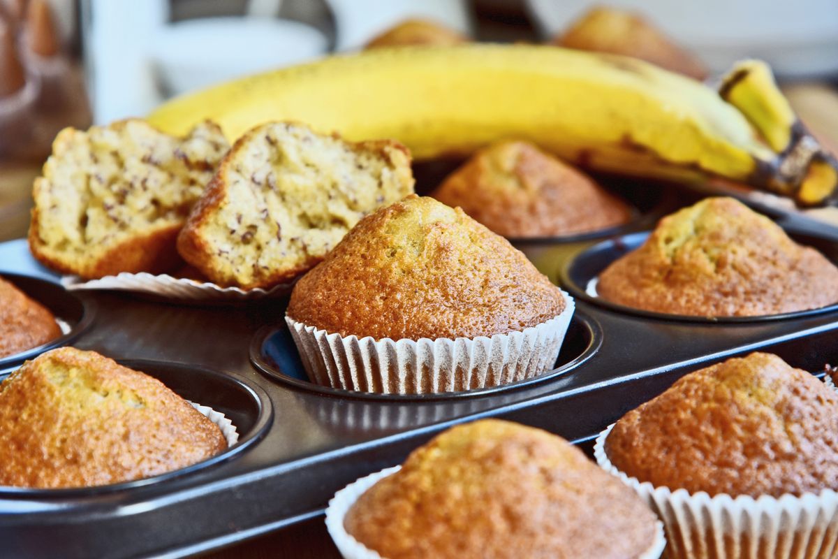 Muffin alla banana in friggitrice ad aria