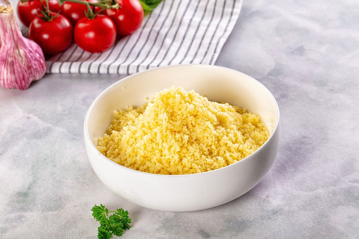 Piatto con cous cous cotto
