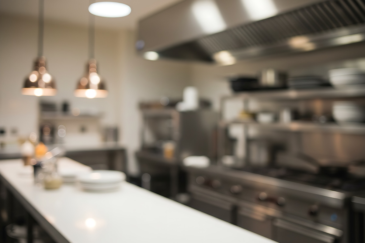 Cucina interna di ristorante