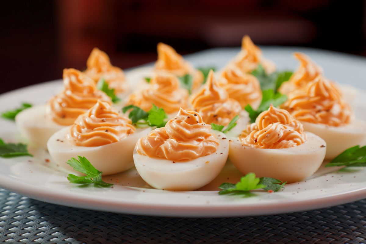 Stuffed deviled eggs