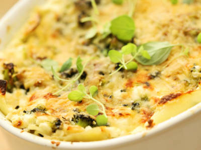 Lasagne con broccoletti e robiola