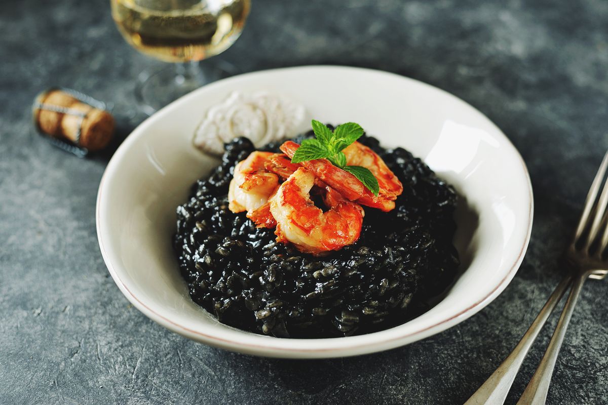 Risotto with cuttlefish ink
