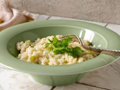 Risotto sedano e menta