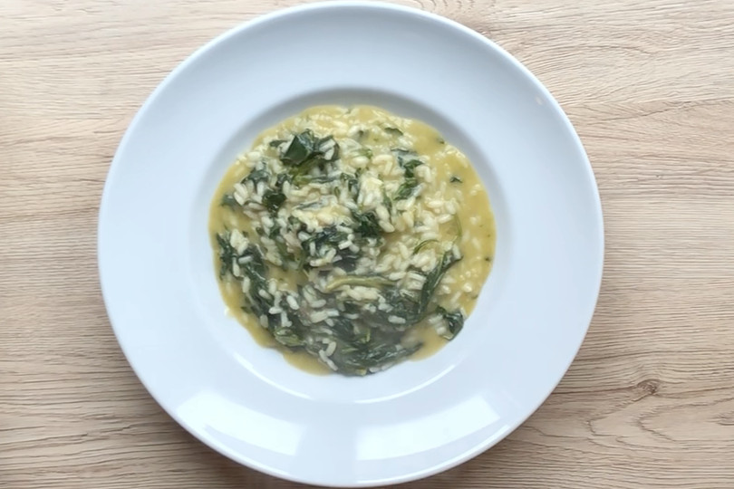Risotto with spinach