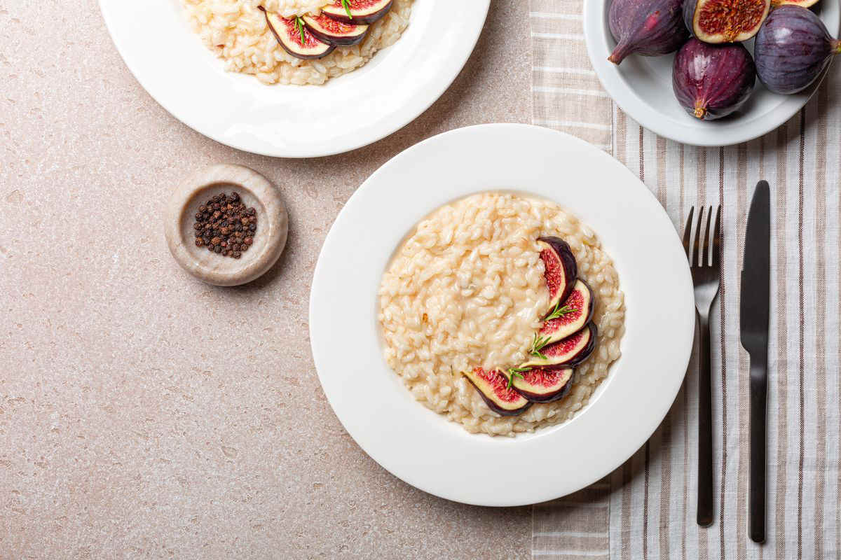 Risotto with figs