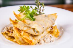 Crespelle con i funghi