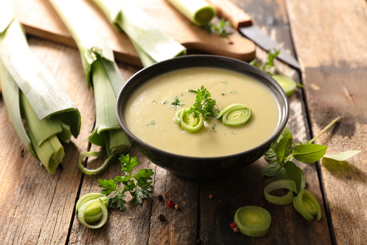 Leek cream soup