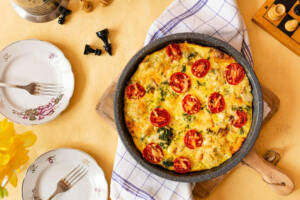 Frittata pomodoro e mozzarella