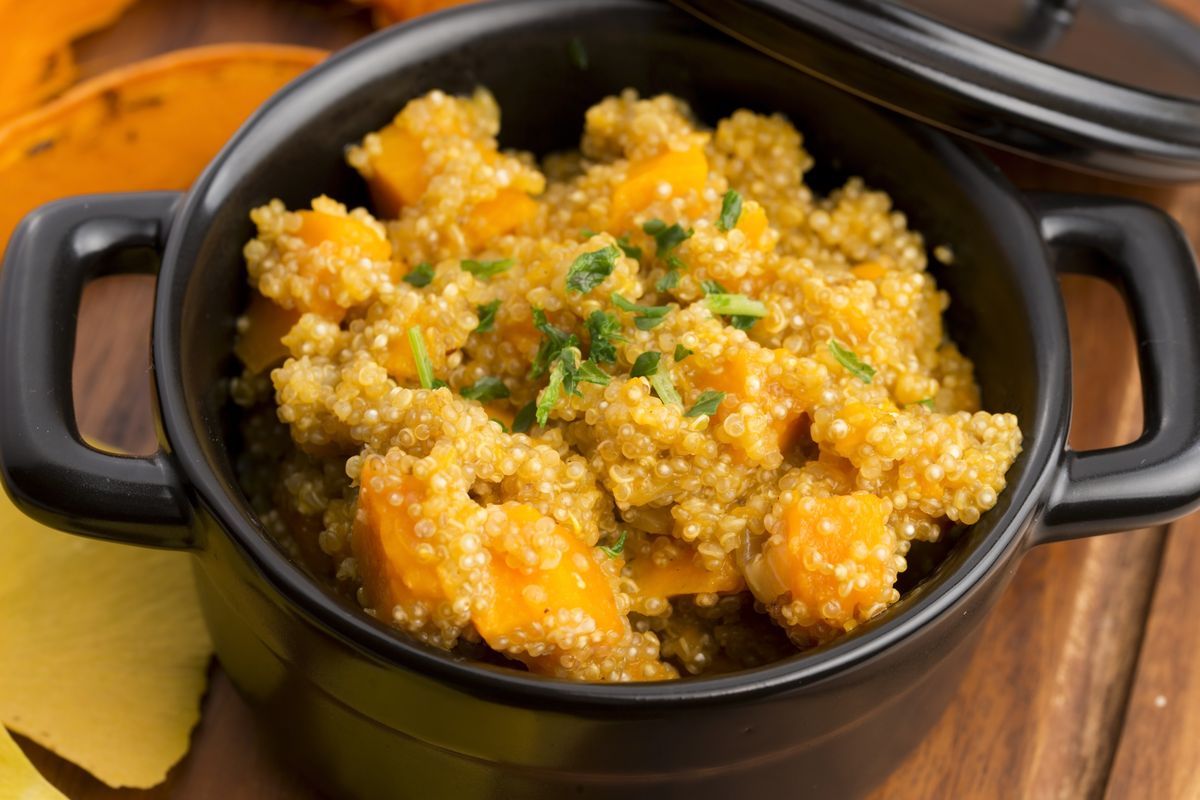 Quinoa con zucca e patate