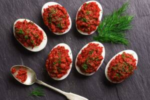 Uova ripiene con 'nduja