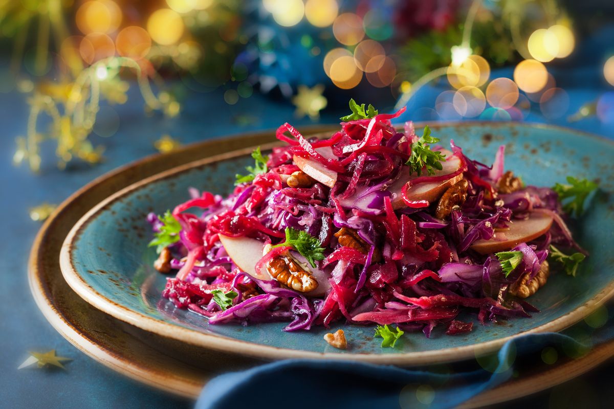 Purple cabbage salad