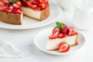 Cheesecake cioccolato bianco e fragole