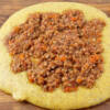 Polenta Taragna e lenticchie rosse