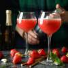 Cocktail fragole e spumante