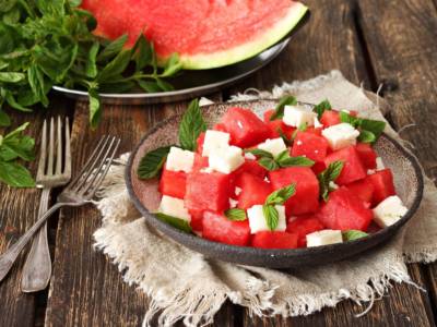 Insalata di anguria e feta: particolare e buonissima