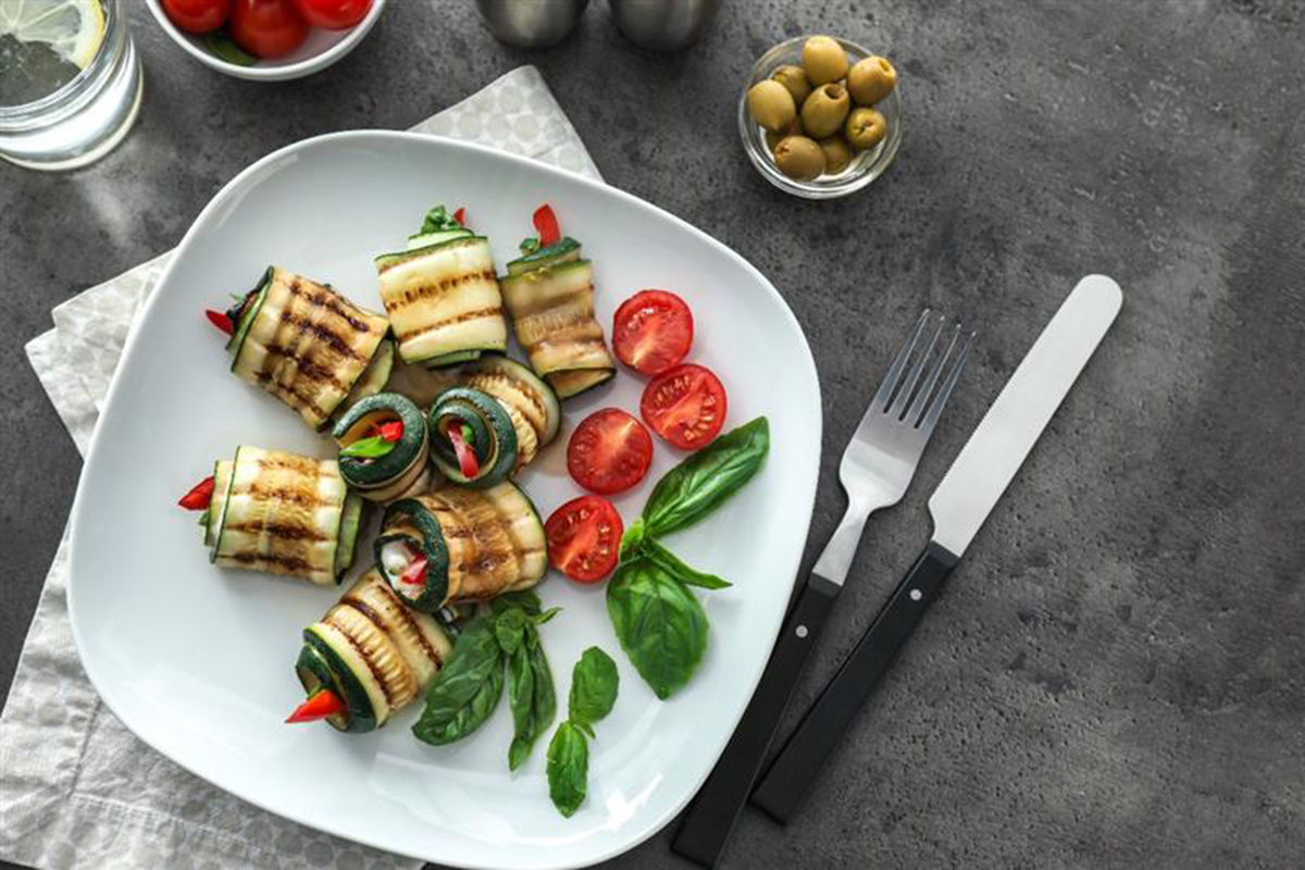 Involtini di zucchine alla mediterranea