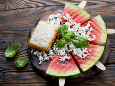 Anguria alla griglia con feta, un ottimo piatto unico