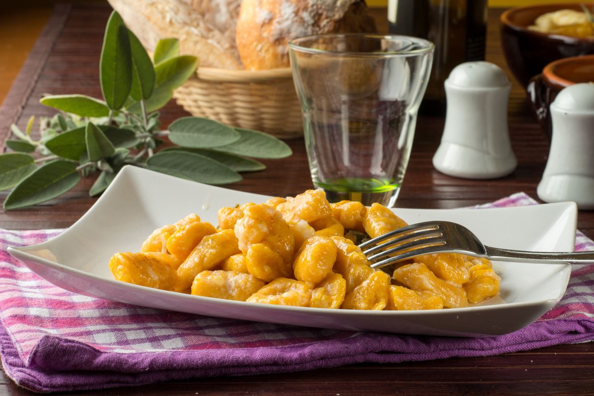 Pumpkin and potato gnocchi