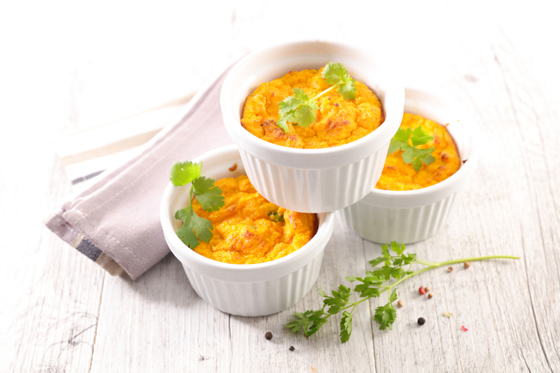 Flan di zucca e porri