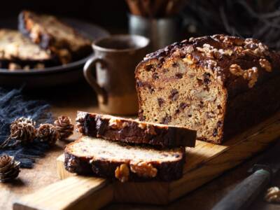 Plumcake rustico alle noci con uvetta e cioccolato fondente: buonissimo!