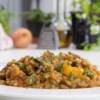 risotto con funghi, zucca e castagne