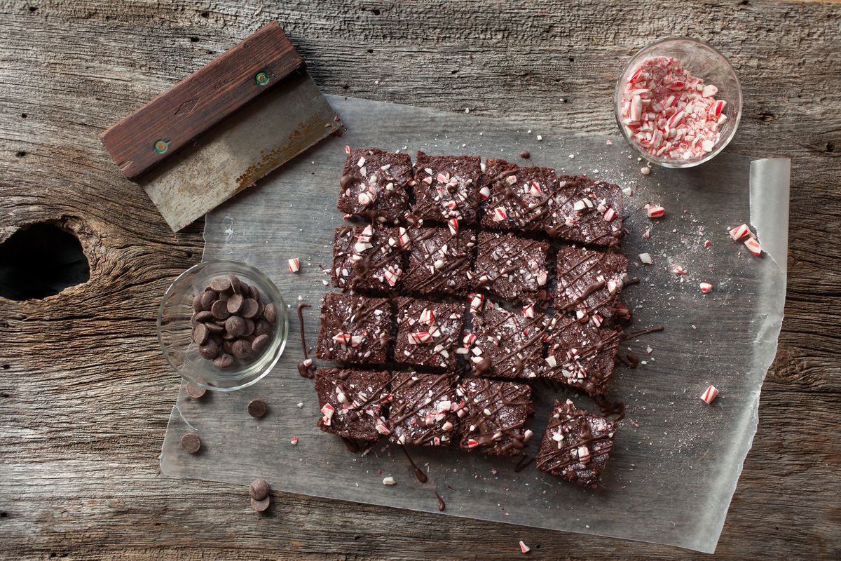 brownies di Natale con candy cane