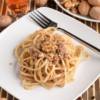 pasta con crema di tofu e noci