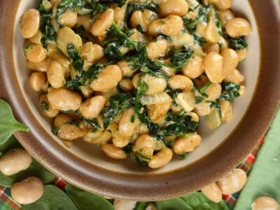 Cannellini e cime di rapa saltati in padella