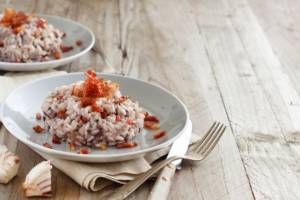 Risotto radicchio e speck