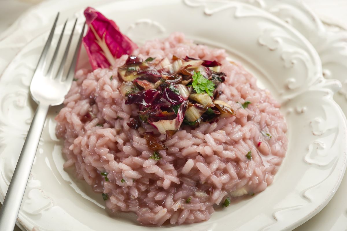 Risotto with radicchio and taleggio