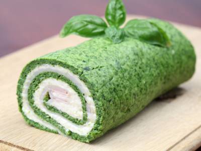 Rotolo di frittata con spinaci gourmet