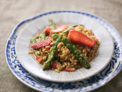 Risotto asparagi e fragole