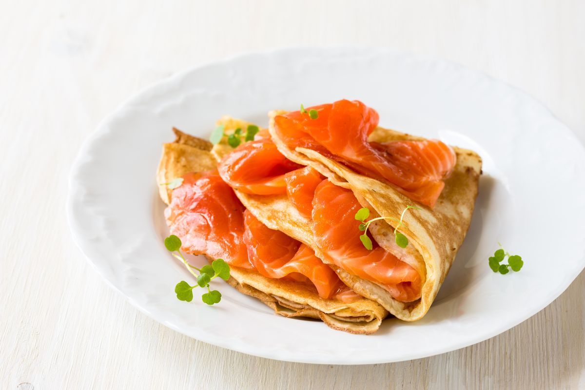 salmon crepes