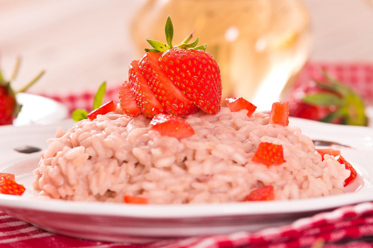 rice with strawberries