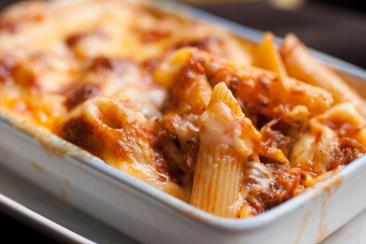 Traditional baked pasta