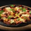 Pizza al carbone vegetale