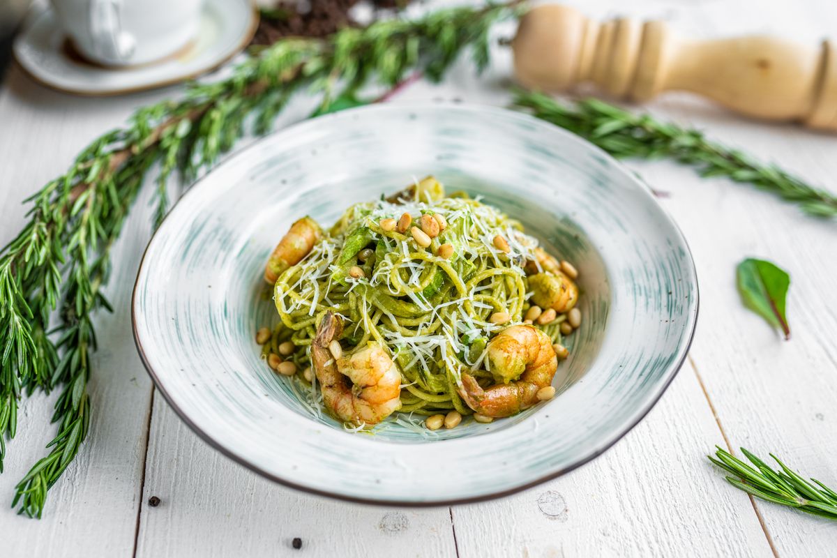 Pasta zucchine e gamberetti