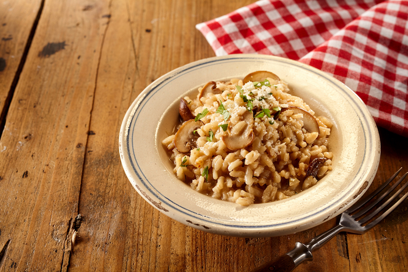 risotto funghi e salsiccia