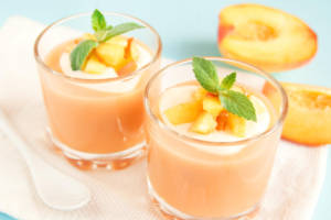 Budino alle pesche