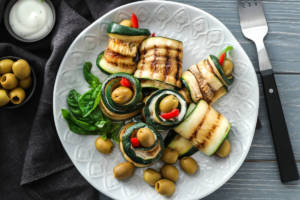 Involtini di zucchine alla mediterranea