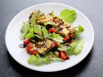 Insalata mista con tofu al balsamico…contorno leggero!