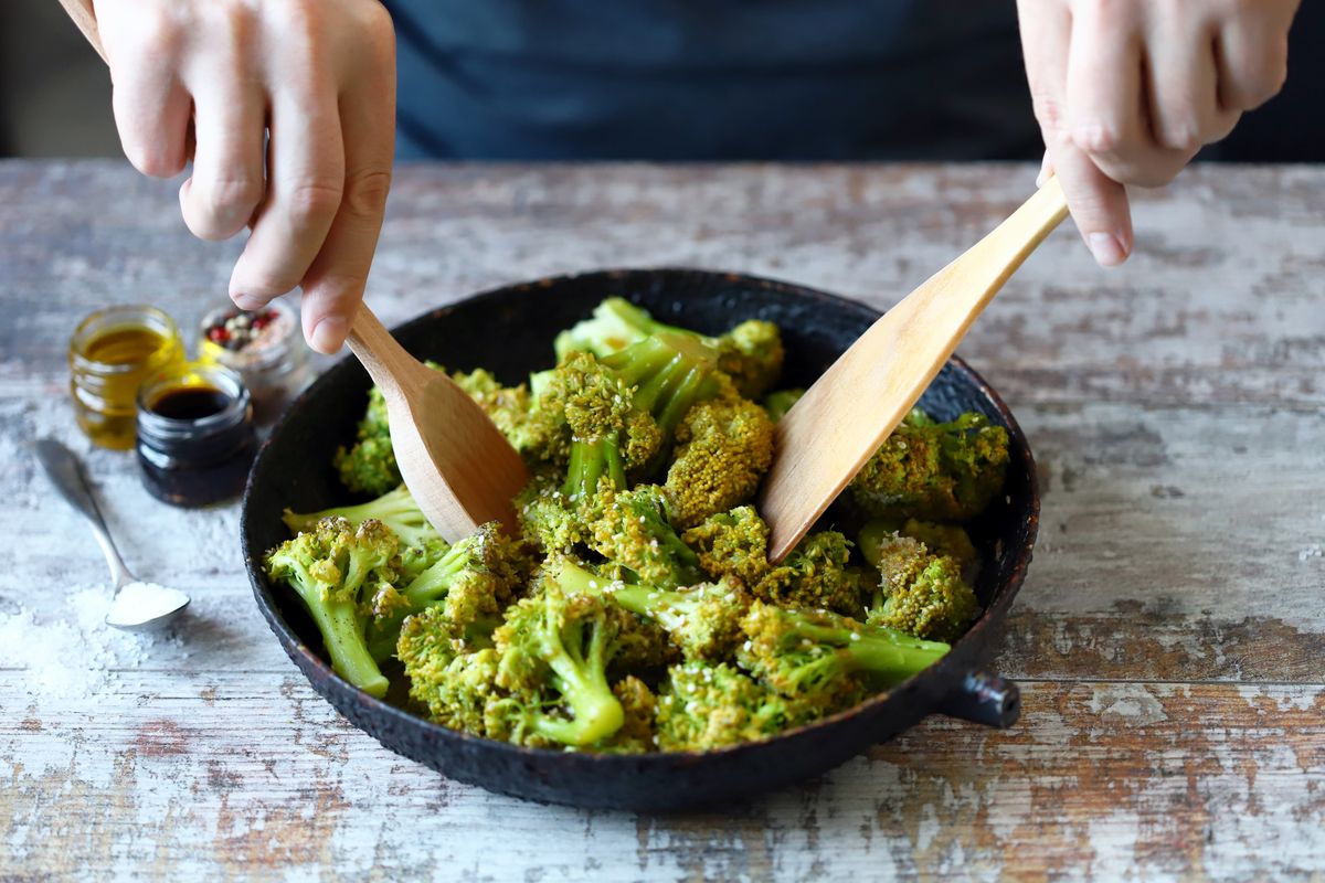 Broccoli in the pan
