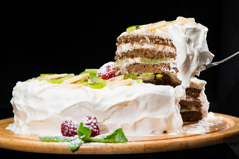 Torta con panna veg