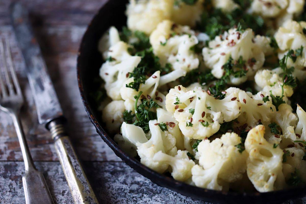 Pan-fried cauliflower