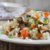 risotto con funghi e carote