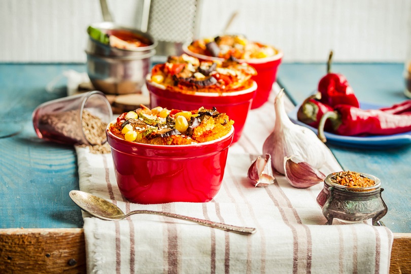 Tortino di verdure al forno senza uova