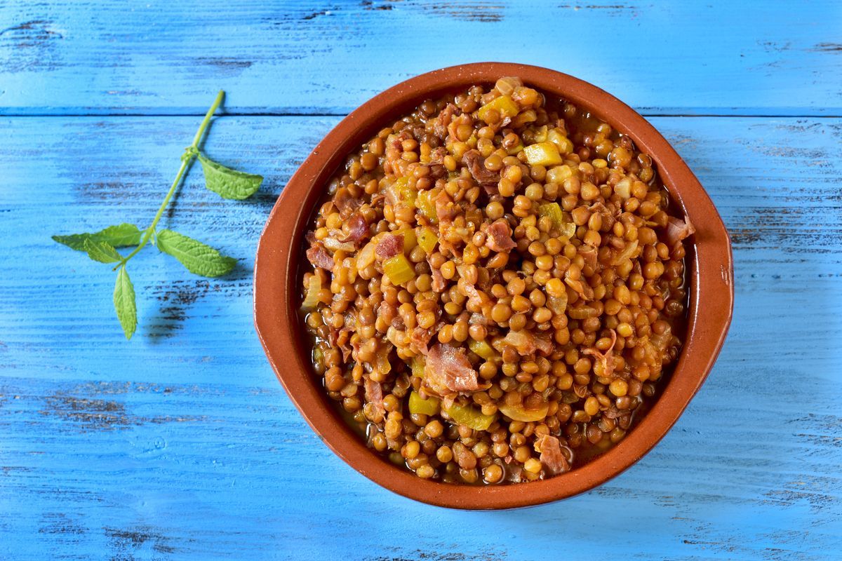 Stewed lentils