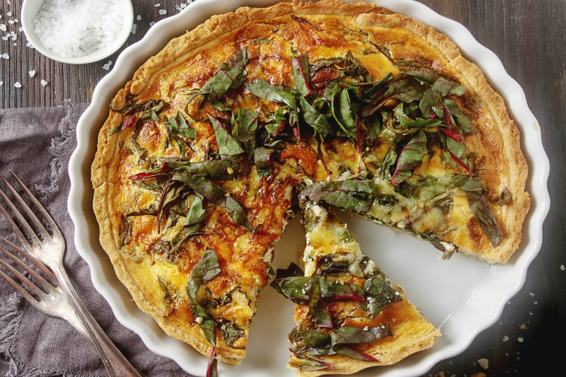 Torta salata con patate e radicchio